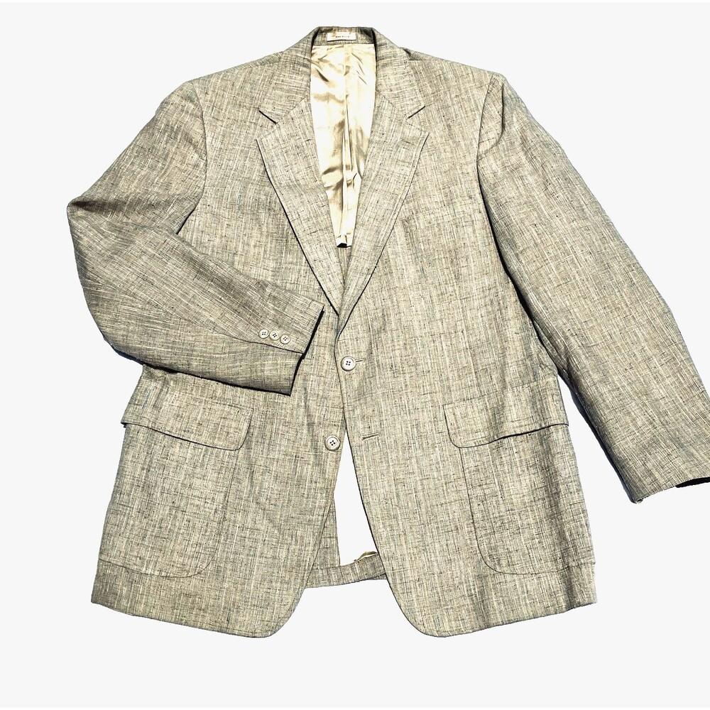 Regent Clothes Sport Coat Vintage Fleck Tan 42 43 Retro Summer Academia Preppy